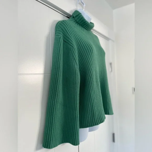 🎖HOST PICK🎖NWOT/ Jason Wu/ Green turtleneck knit sweater/ Size US M - Picture 3 of 11